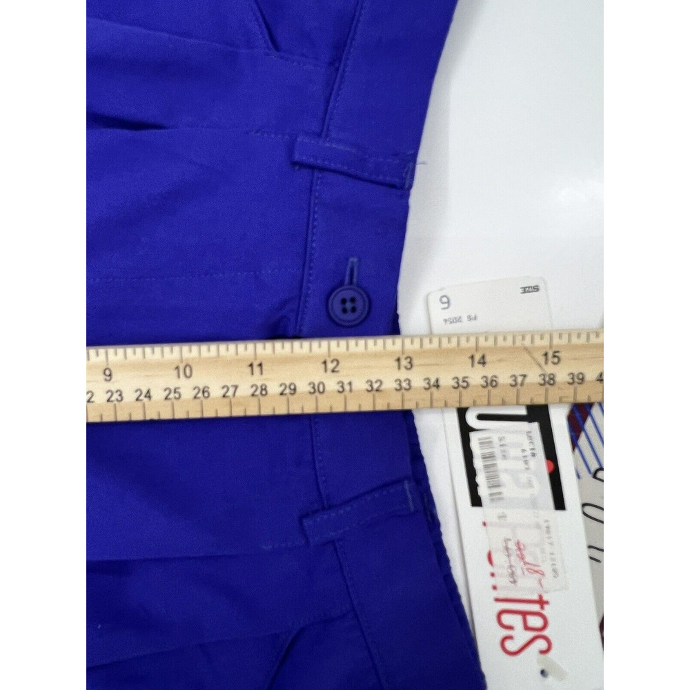 Vintage NWTs Womens Lucia Shorts Size 6 Petite Purple High Waisted Pleated - Picture 8 of 11